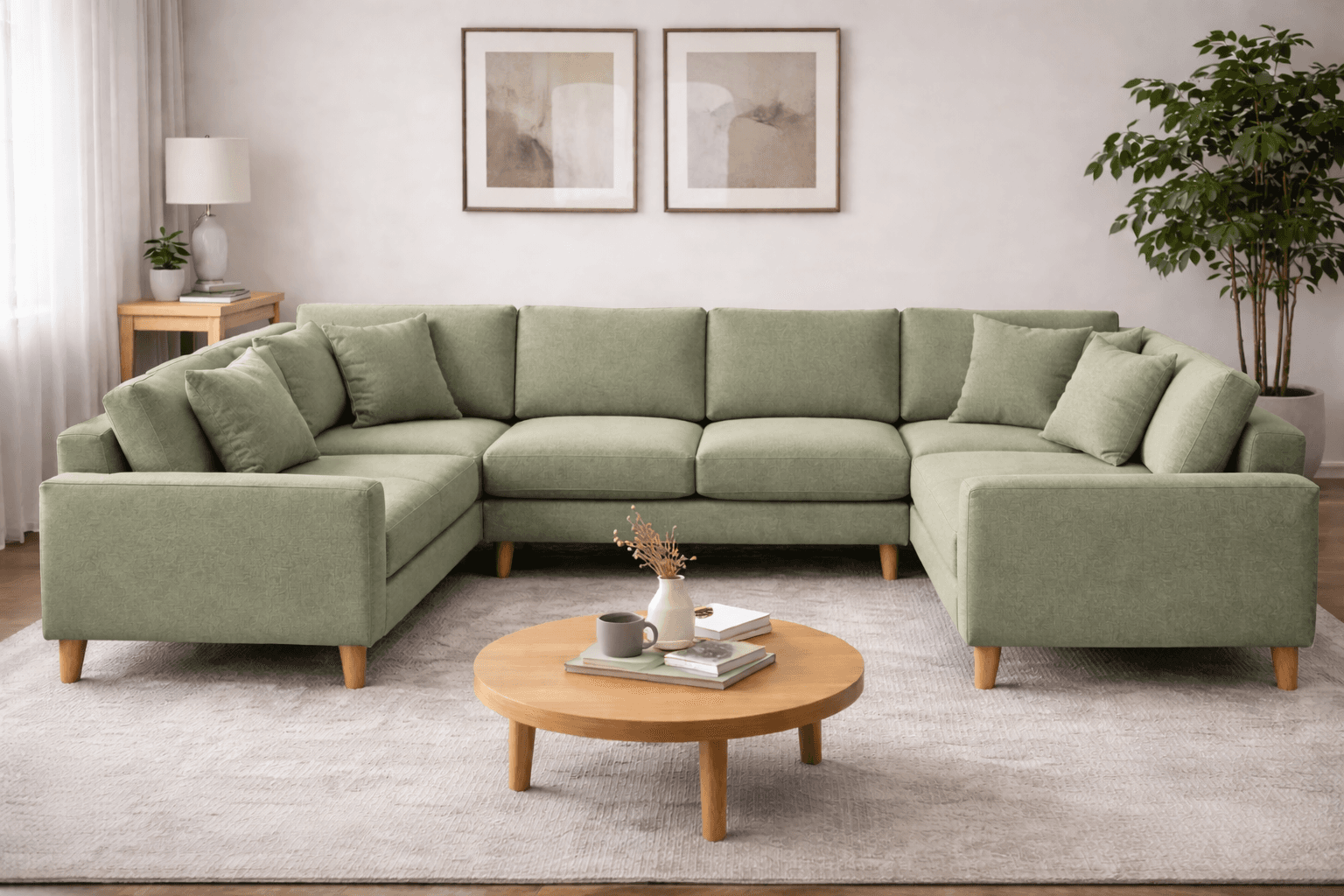 U-Shaped Sectional Sofa