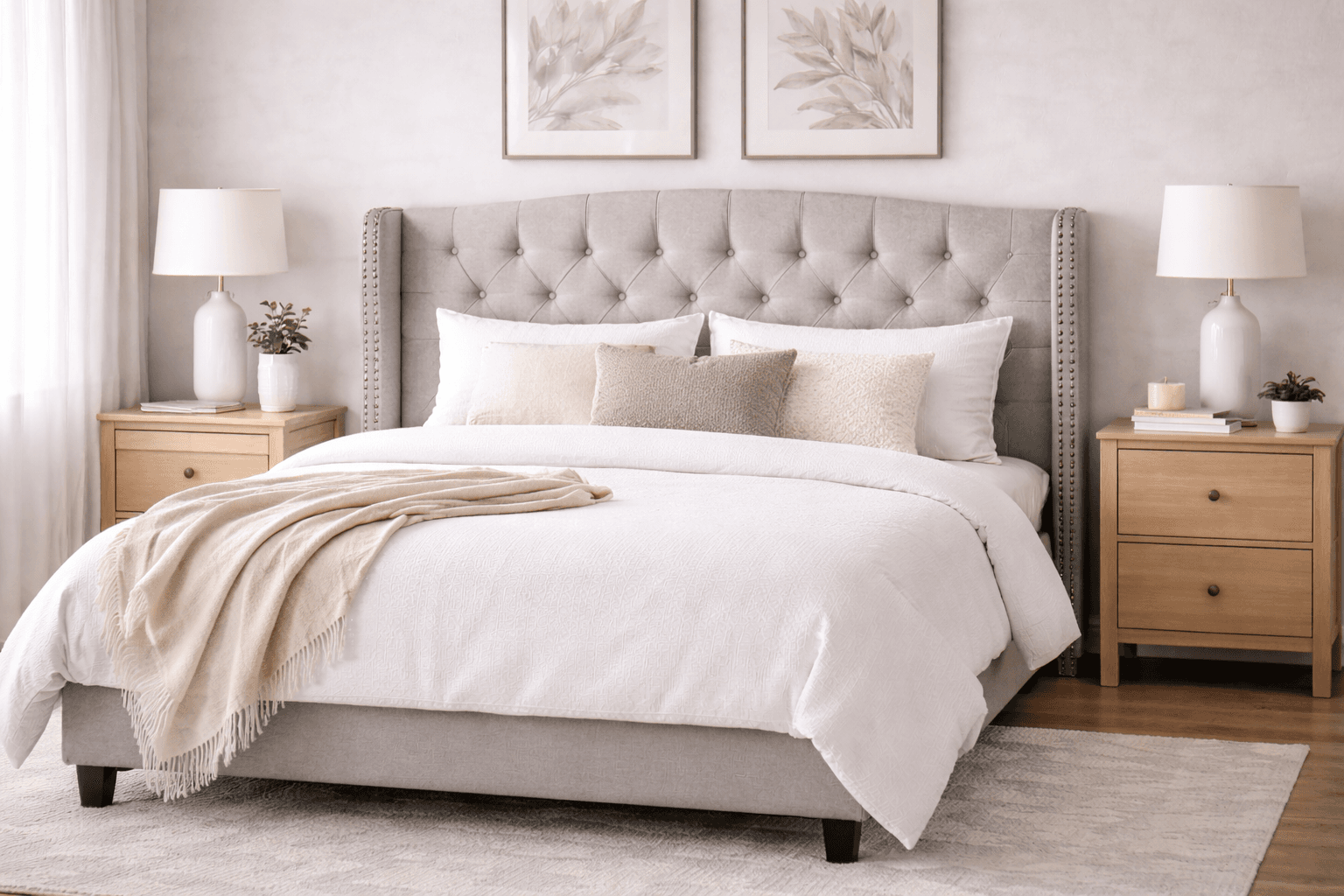 Upholstered Wingback Headboard