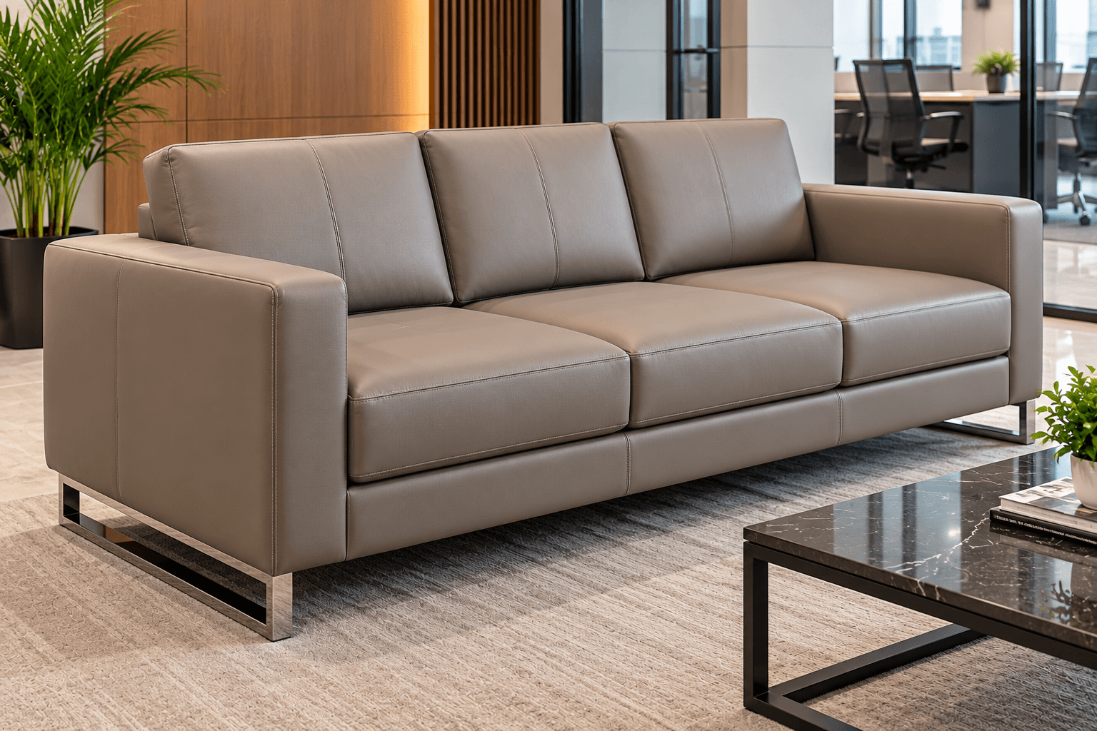 Modern Office Sofa – 3 Seater